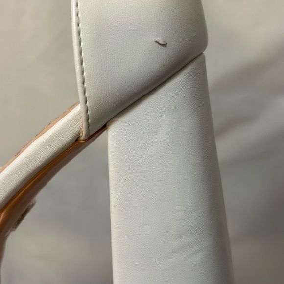 White Platform Heels with Rhinestone Charms - Picture 6 of 6